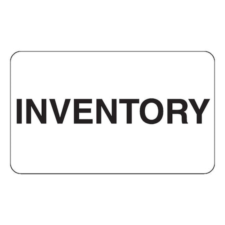 Decker Tape Products Label, DL3216, INVENTORY, 3" X 5" DL3216